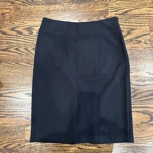 Black midi pencil skirt